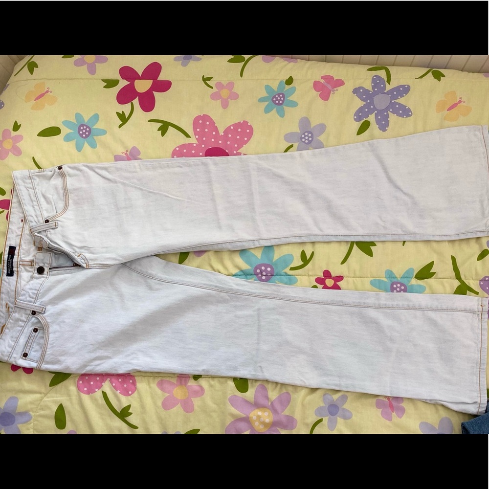 american eagle low rise light wash boot cut jeans